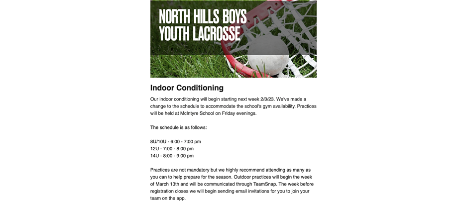 Youth Conditioning