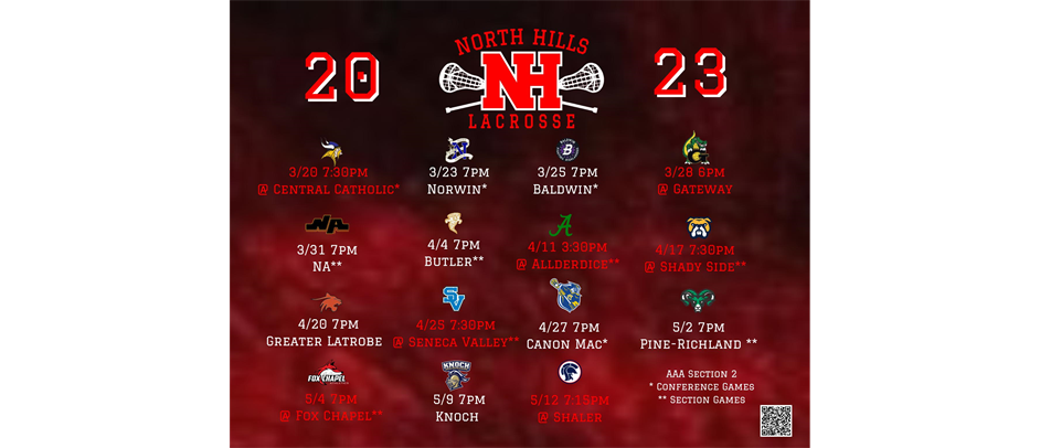 2023 HS Varsity Schedule